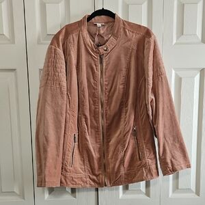 SALE!! NWOT Westport 1962 Women's Pink Suede Bomber Jacket
